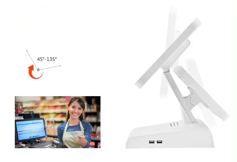 Моноблок сенсорный SuperWin CY-1000 (двойной экран) CPU i5 8+128gb (3)