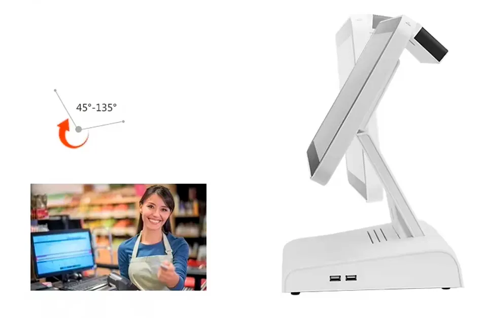 Моноблок сенсорный SuperWin CY-1000 (Одиночный экран) CPU i3-Gen4,DDR3-4Gb, SSD128Gb,Wi-Fi,Lan, BT,HDMI,VGA,3USB3.0+4USB2.0,Port cashdraw, COM Port (3)