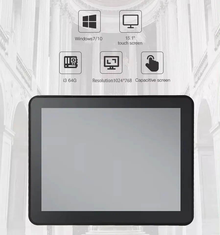 Моноблок сенсорный SuperWin CY-21 (на стенный)win11,Disp15,i3-Gen4,Wi-Fi,BT,LAN,USB2-3.0+USB2-2.0 (1)