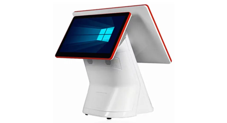 Моноблок сенсорный 15.6"+11.6" /CPU i3 3110M 2.4 GHz/ DDR3 4GB/64GB SSD/USB 6 2.0/LAN/COM/VGA ДВОЙНОЙ ЭКРАН (бело-оранжевый) (2)