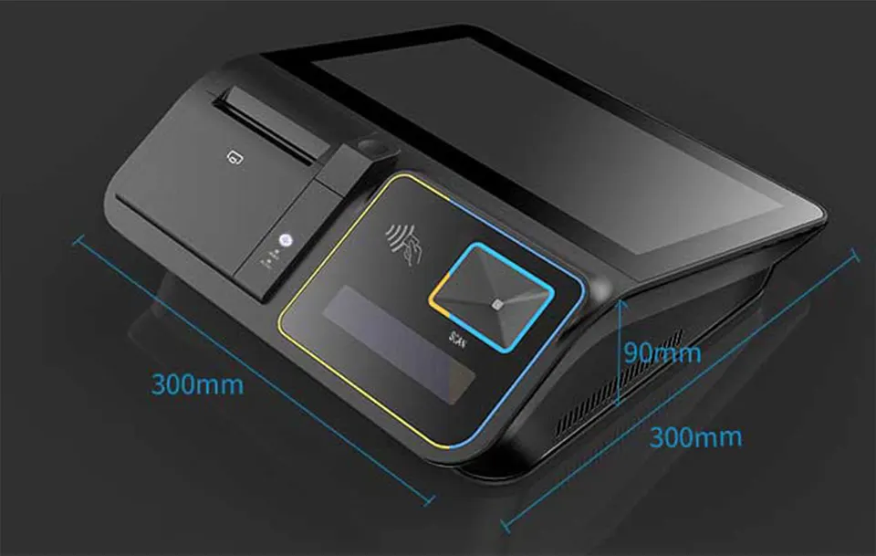 Моноблок сенсорный D1 11,6/CPU QUAD-CORE Cortex-A55 2.0 GHz/ДВОЙНОЙ ЭКРАН Android (2+32)/LAN/Wi-Fi/Bluetooth/VGA/COM/USB/HDMI/AUDIO 3.5/PRINT 80 mm auto cutter (2)