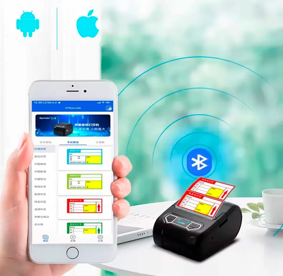 Мобильный принтер этикеток Xprinter XP-P301A USB+Bluetooth (2)