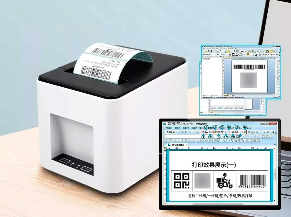 Принтер штрих кодов Xprinter XP-T361U USB+Bluetooth (3)