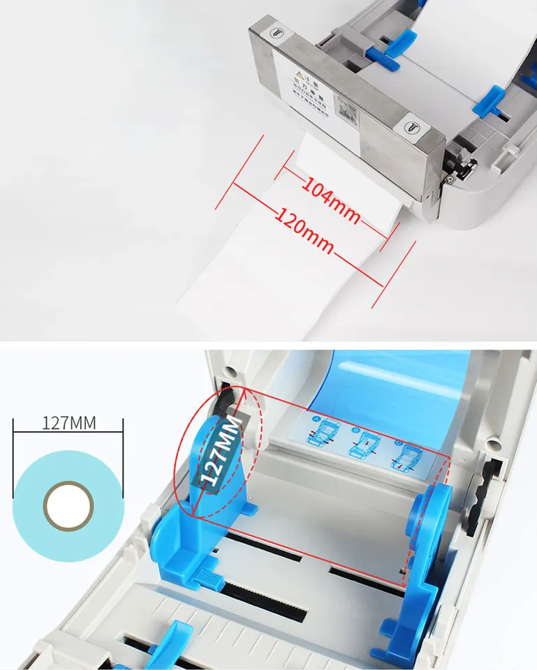 Термотрансферный Gprinter GP-1824TC 203DPI с обрезчиком сатин и нейлон (2)