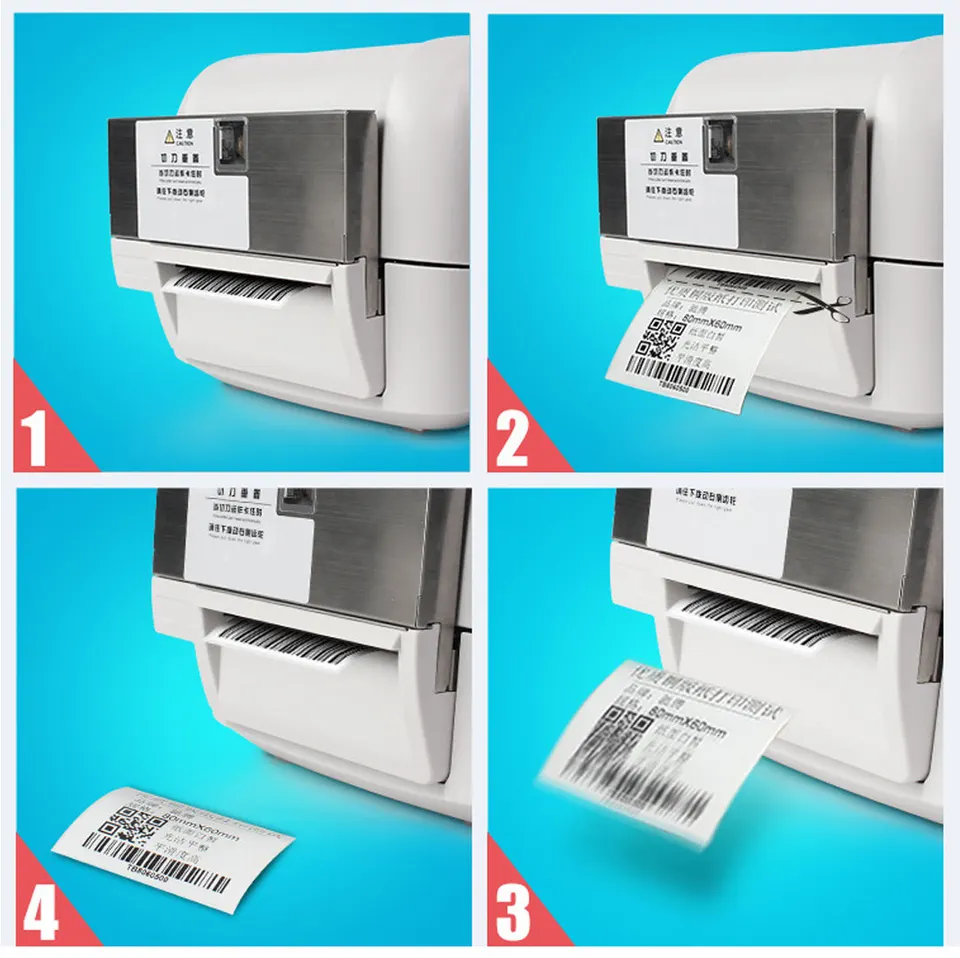 Термотрансферный Gprinter GP-1824TC 203DPI с обрезчиком сатин и нейлон (4)