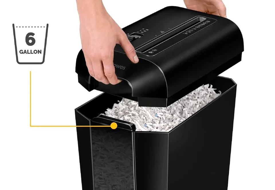 Шредер Fellowes Powershred LX65 (уровень секретности P-4), 10 листов, 22л, SafeSense. (4)