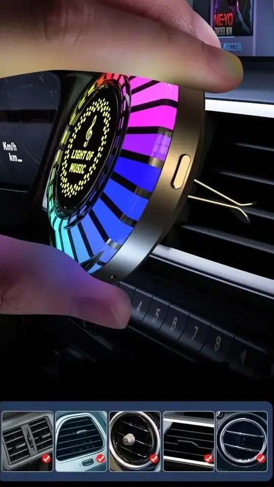 MeiMei Ароматизатор в машину с эквалайзером и LED-подсветкой F6 (2)