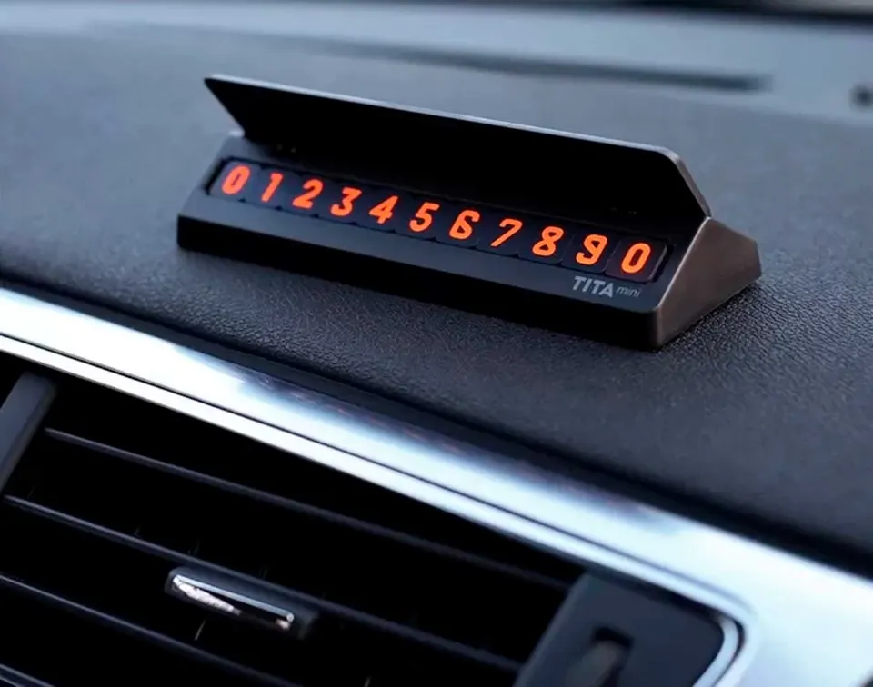Автовизитка Xiaomi Tita Mini Temporary Parking Card 121*42*22 (2)