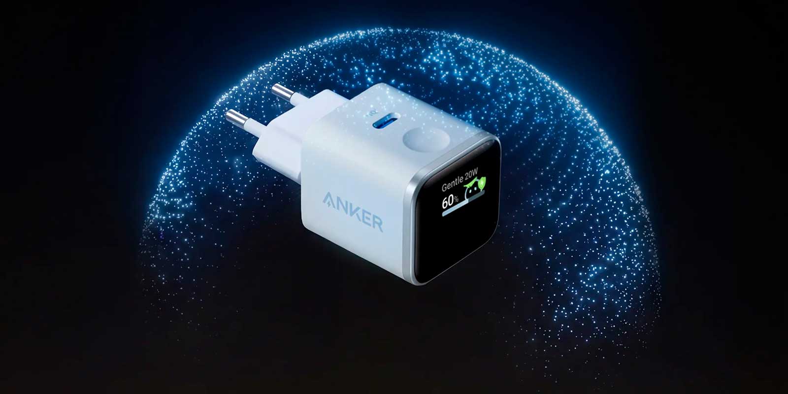Блок питания Anker Nano Charger (45W, Smart Display) (2)