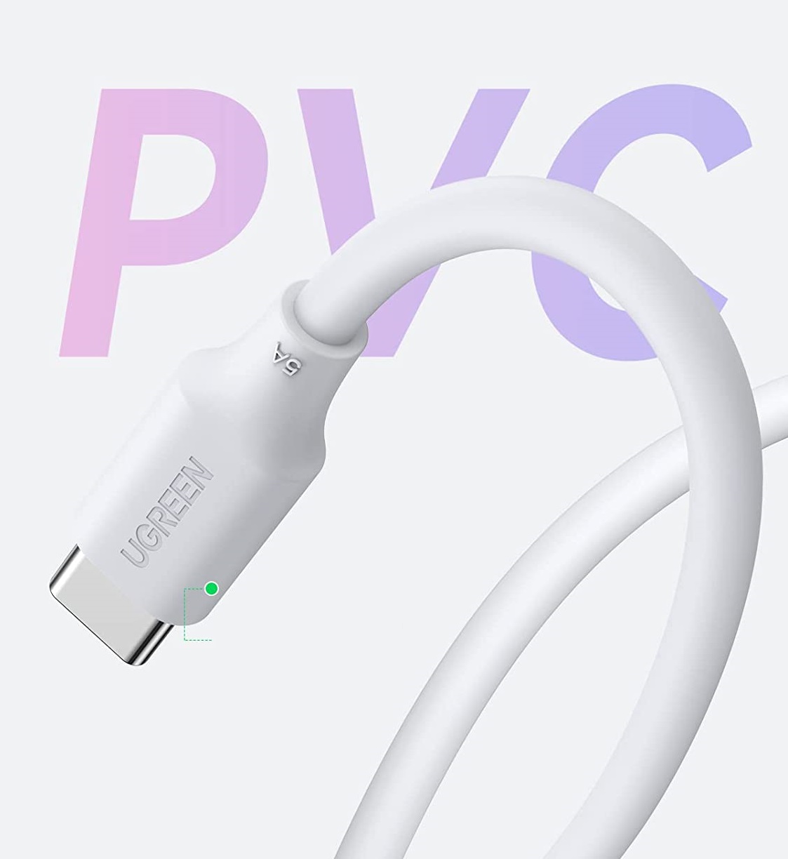 Кабель Ugreen USB-C to USB-C 100W, PD Fast Charge 2M (15174) (4)