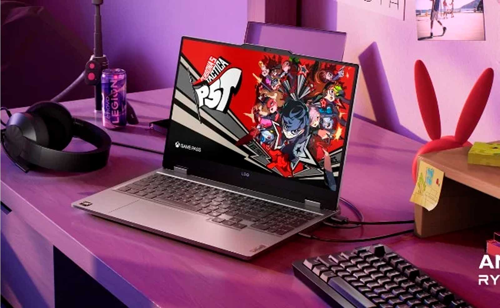 Ноутбук Lenovo LOQ Gaming 15.6” FHD 144Hz AMD Ryzen 5 220 / Nvidia Geforce RTX 5050 8GB (16GB + 512GB SSD) DOS, ENG KB, Luna Grey (2)