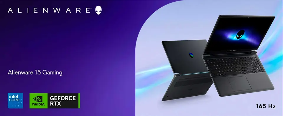 Ноутбук Dell Alienware 15 Gaming 15.3” WUXGA 165Hz Intel Core 7 240H / NVIDIA GeForce RTX 4050 6GB (16GB + 512GB SSD) Win11, ENG Backlit KB (1)