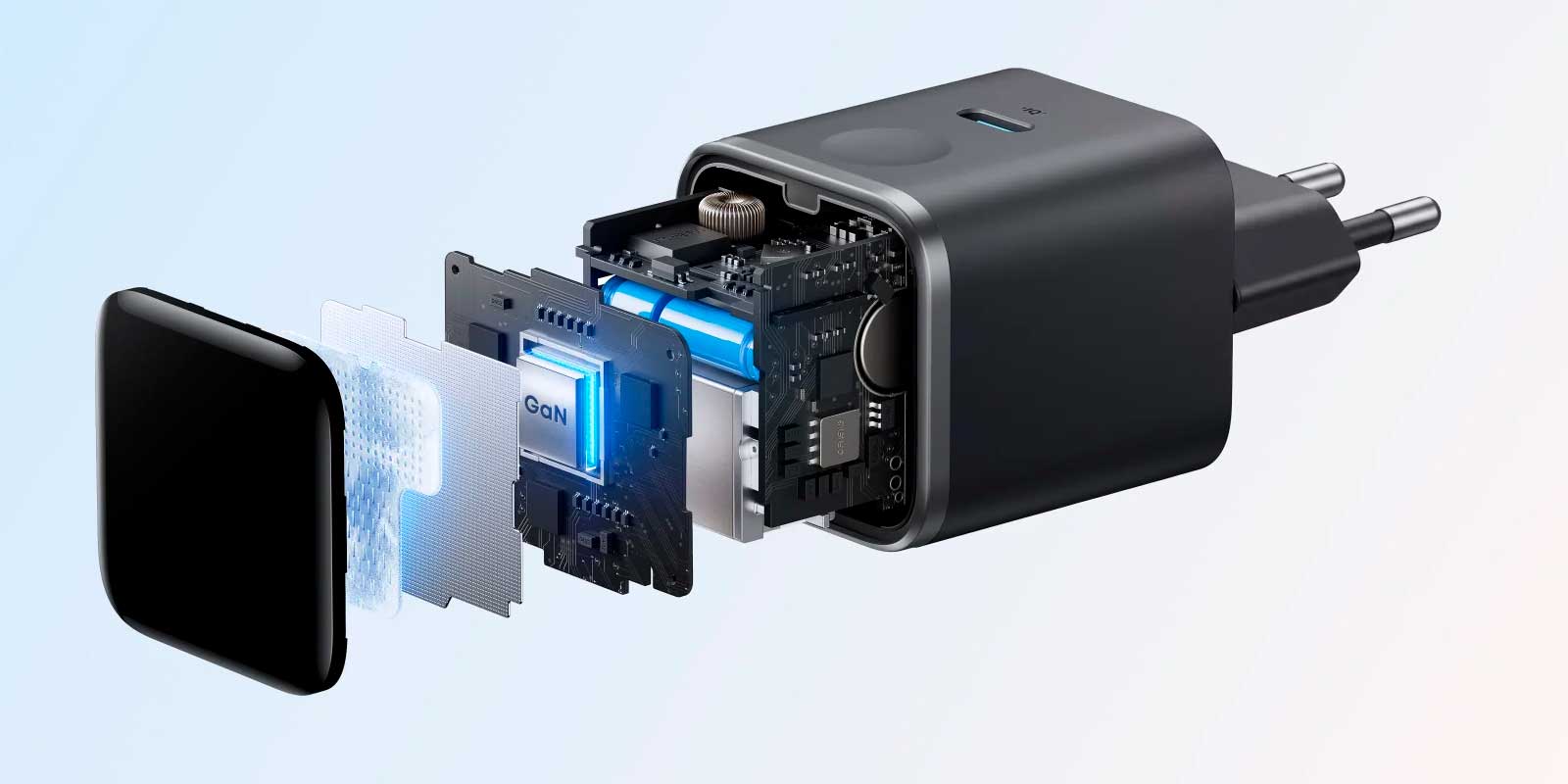Блок питания Anker Nano Charger (45W, Smart Display) (8)