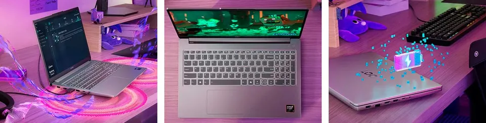 Ноутбук Lenovo LOQ Essential 15ARP11 15.6” FHD IPS 144Hz AMD Ryzen 7 170 / NVIDIA GeForce RTX 5050 8GB (16GB + 512GB SSD) Win11 Home, ENG White Backlit KB (7)