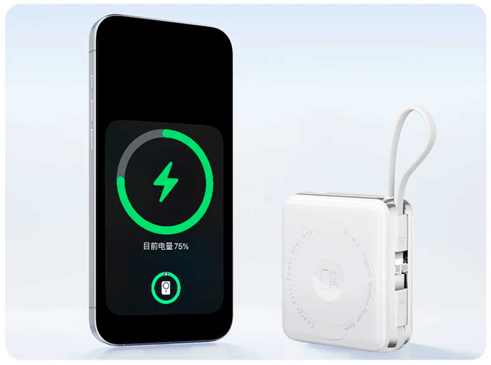 Внешний аккумулятор Wiwu 3 in 1 Mag plus Power Bank XF17 (6)