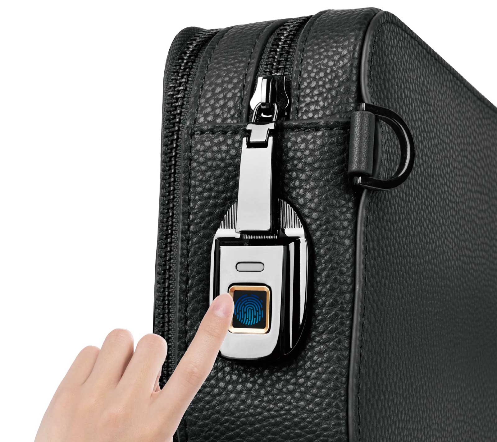 Сумка Wiwu Master Genuine Leather Fingerprint Lock Pouch (5)