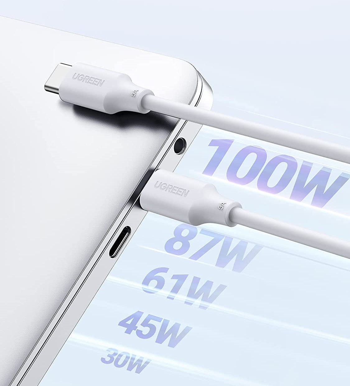 Кабель Ugreen USB-C to USB-C 100W, PD Fast Charge 2M (15174) (1)