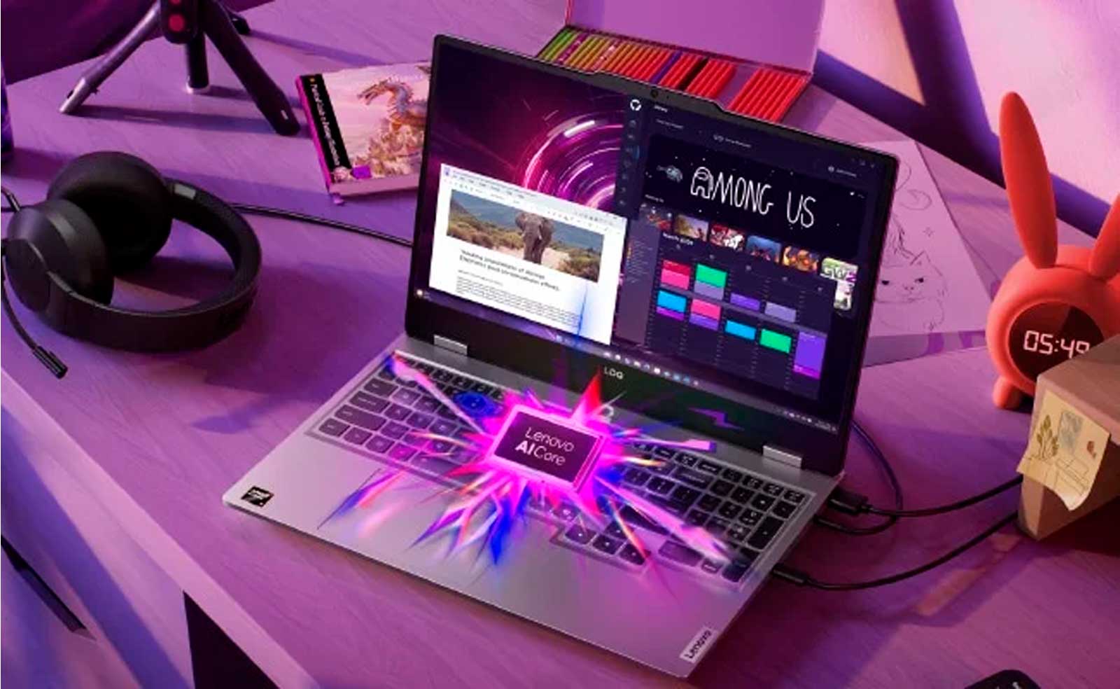 Ноутбук Lenovo LOQ Gaming 15.6” FHD 144Hz AMD Ryzen 5 220 / Nvidia Geforce RTX 5050 8GB (16GB + 512GB SSD) DOS, ENG KB, Luna Grey (3)