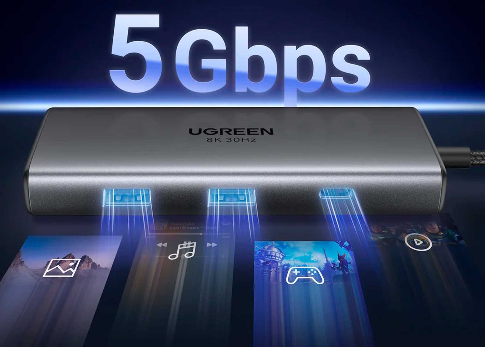Универсальный адаптер UGreen Dock Adapter (CM498/15852) (3)